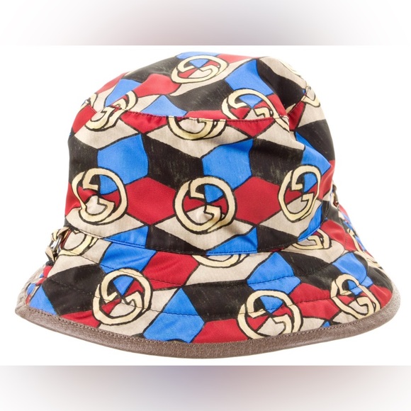 GUCCI x THE NORTH FACE SELF TIE NYLON BUCKET REVERSIBLE HAT - Picture 3 of 8